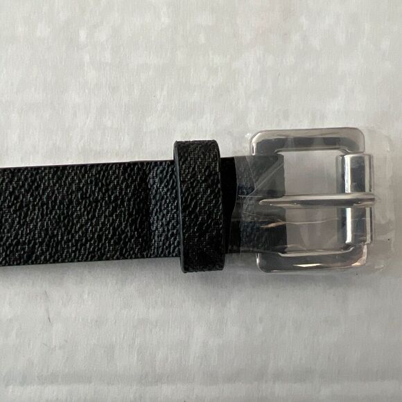 Michael Kors 556324C 006 Sz S/M Black Gray MK Logo Fanny Pack Waist Belt Bag - Picture 5 of 8